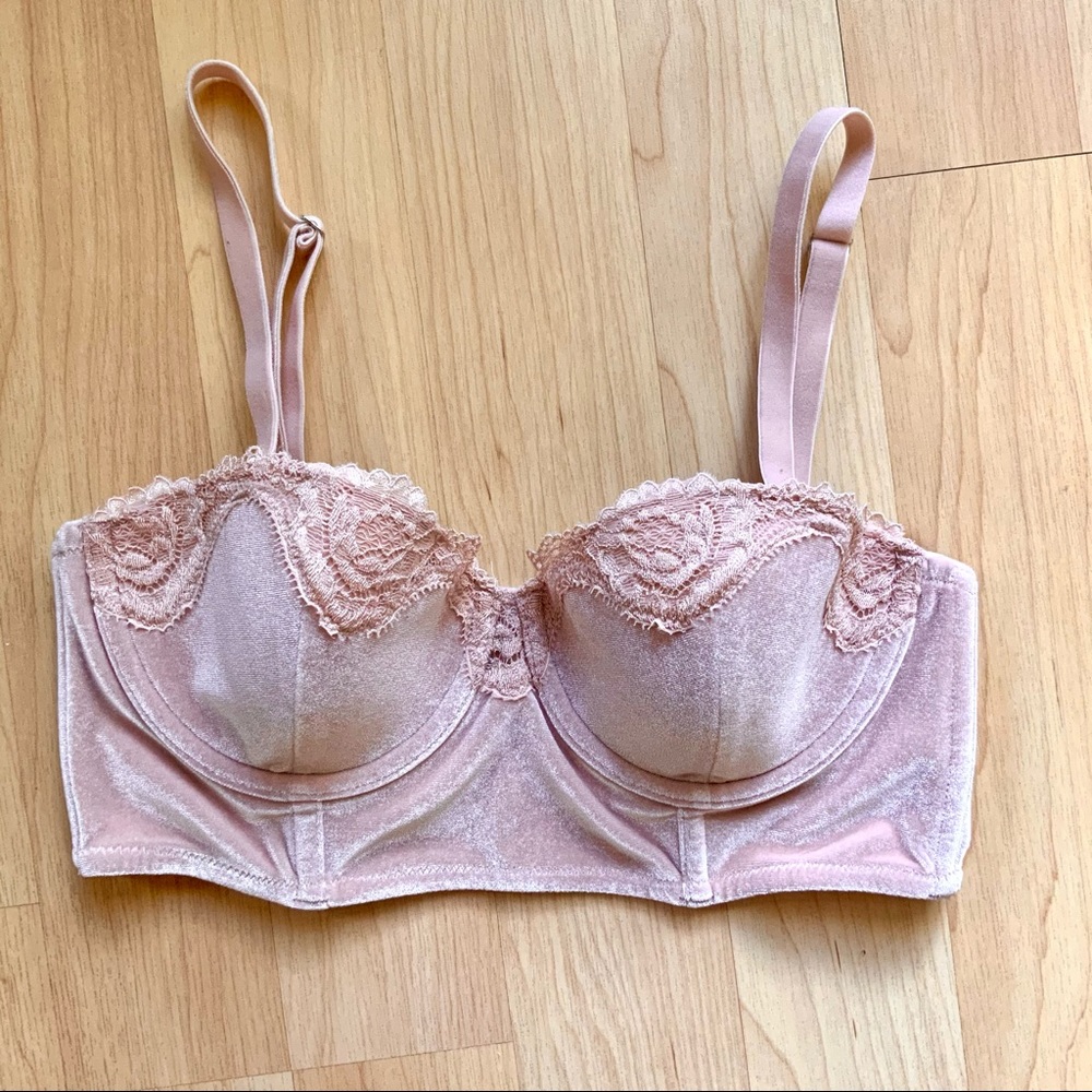Victoria's Secret velvet bustier bralette